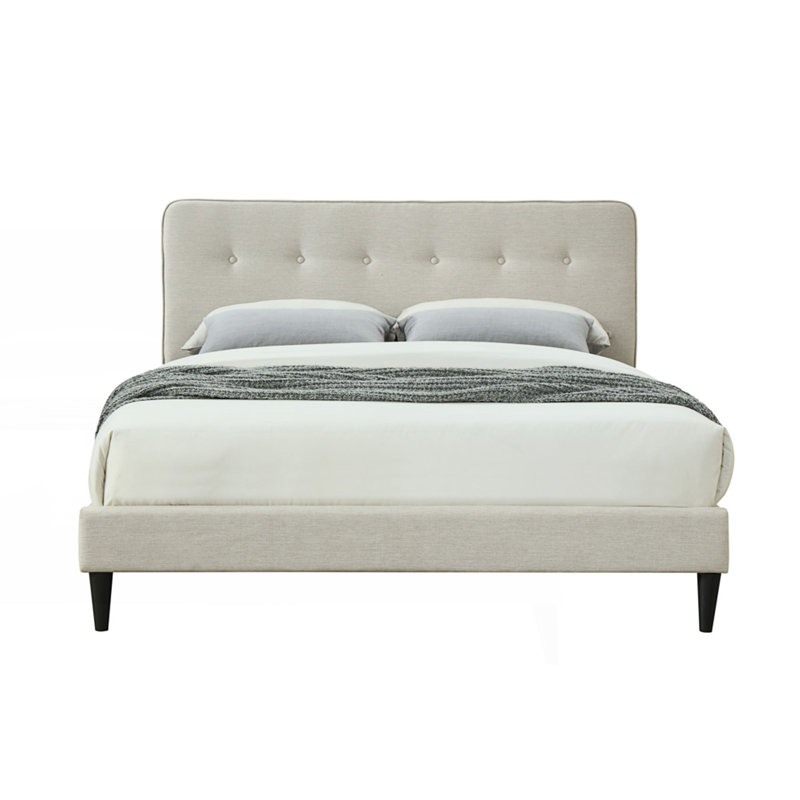 Full Size Upholstered Bed With USB Charging