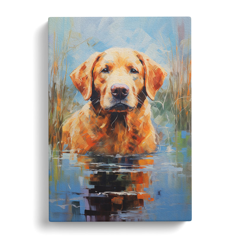 Labrador Retriever Impressionism - Wrapped Canvas, 50cm H x 35cm W x 3cm D