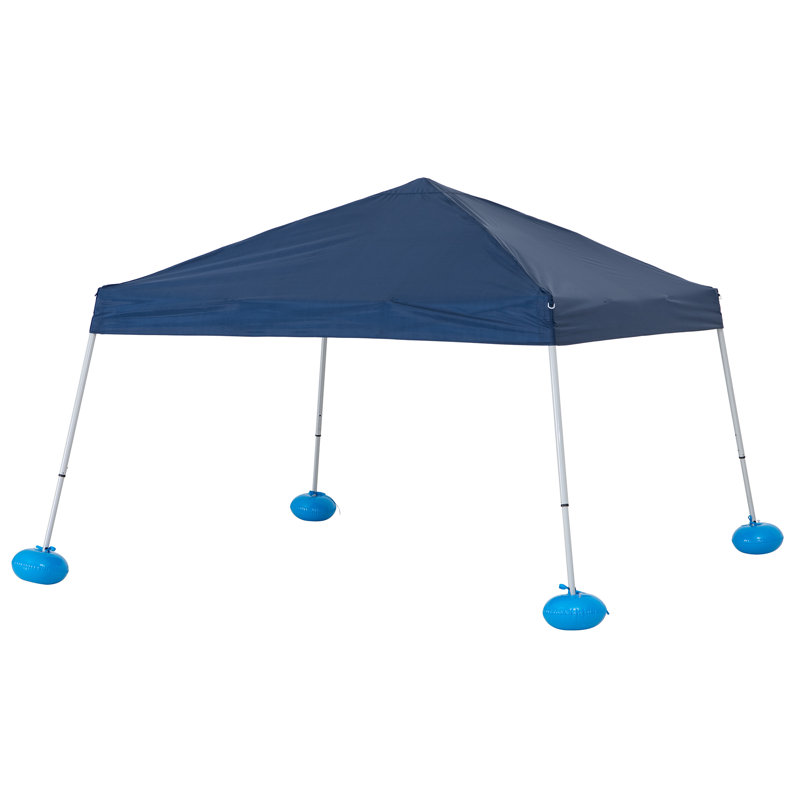 Sunjoy 10 ft. × 10ft. Floating Pool Canopy With Hand Carry Bag Pop Up Gazebo Fabric Canopy, Navy