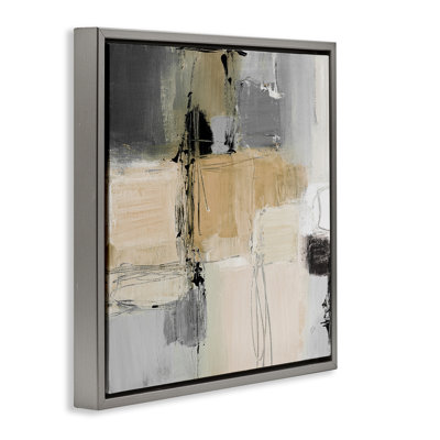 Art mural sur toile flottant brun clair et brun clair par Lanie Loreth