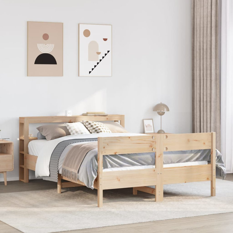 Storage Bed, Brown, European Kingsize (160 x 200 cm)