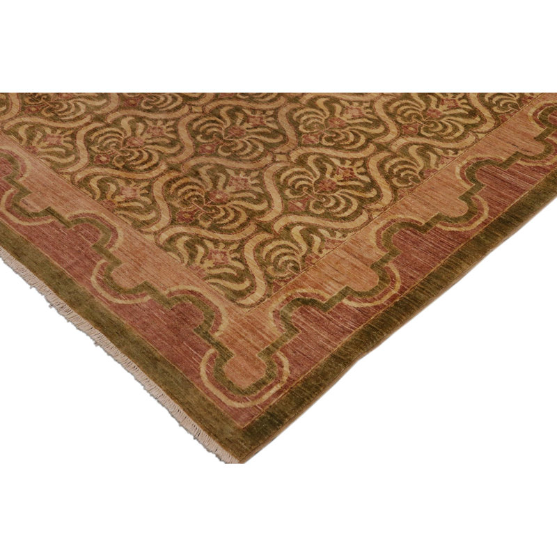Tapis unique brun / vert 8 pi 11 po x 11 pi 9 po Danille par Arshs Fine Rugs
