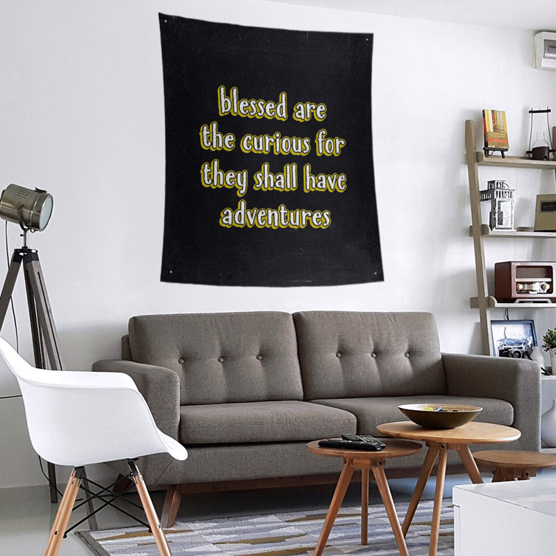 Tapisserie tableau noir en citation de polyester, H 60 po x l 51 po, Jaune