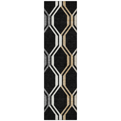 Machine Washable Indoor/Outdoor Chantille ACN2326 Mid-Century Modern Rug