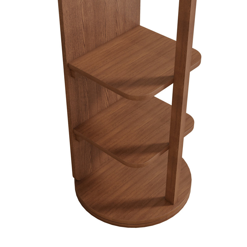 Miroir complet, bois massif + bois d'hévéa + verre, 19,6 po x 68,8 po (largeur du miroir: 15,7 po)