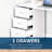 47" Modern Home Office Computer Desk Bookcase Combo Writing Table Workstation With 3 Drawer And Storage Shelf - White