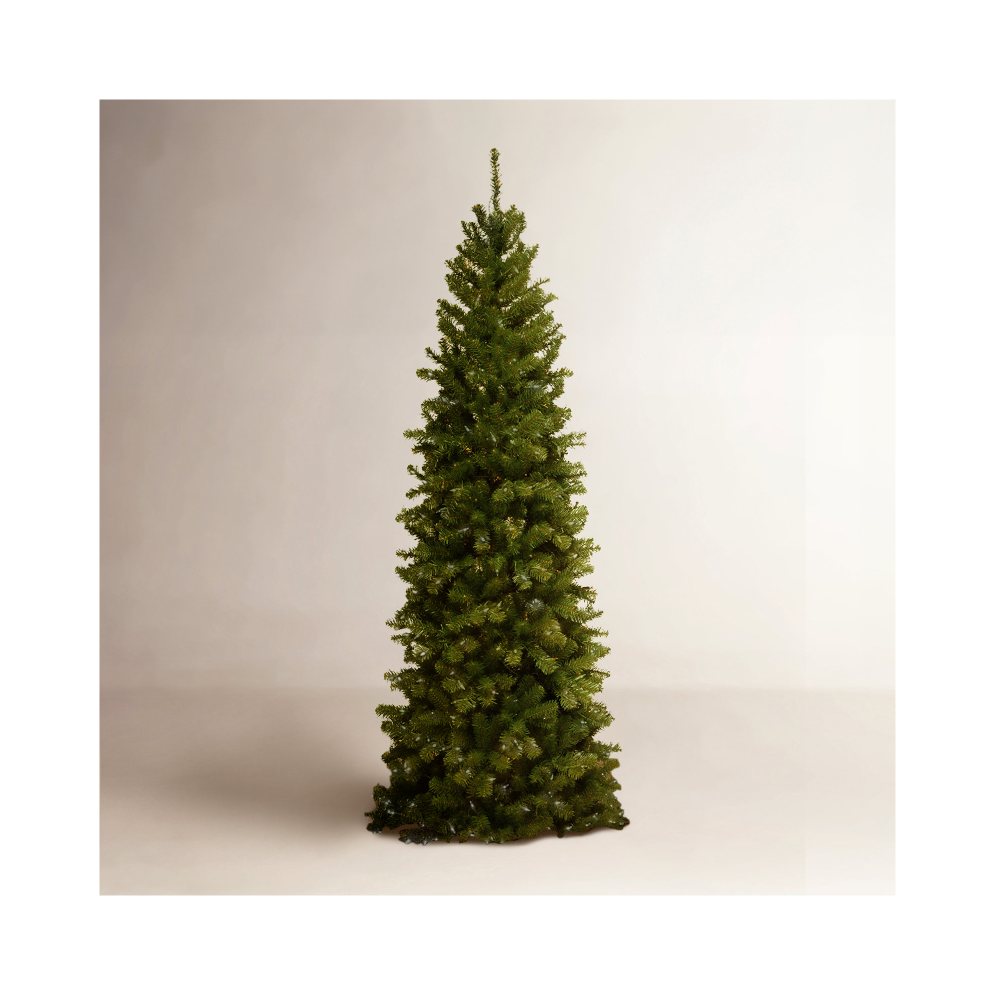 North Valley Spruce Pencil Slim Tree with Clear Lights, 7.5'