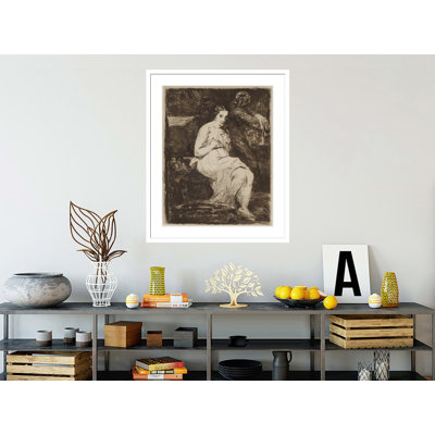 La Toilette (de la série «Huit gravures a l’eau - forte» par Édouard Manet n ° 6 par Édrede Manet, impression giclée sur cadre