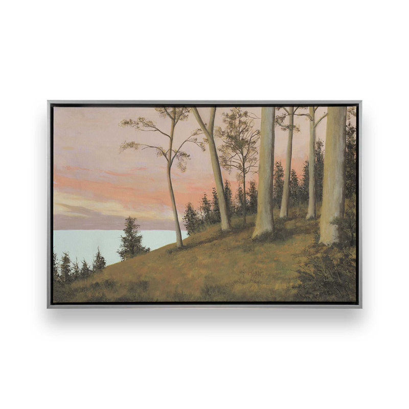Impression sur toile, "Télécommande Lakeshore I" par Michael Willett, Argent argent, H 36 po x l 48 po