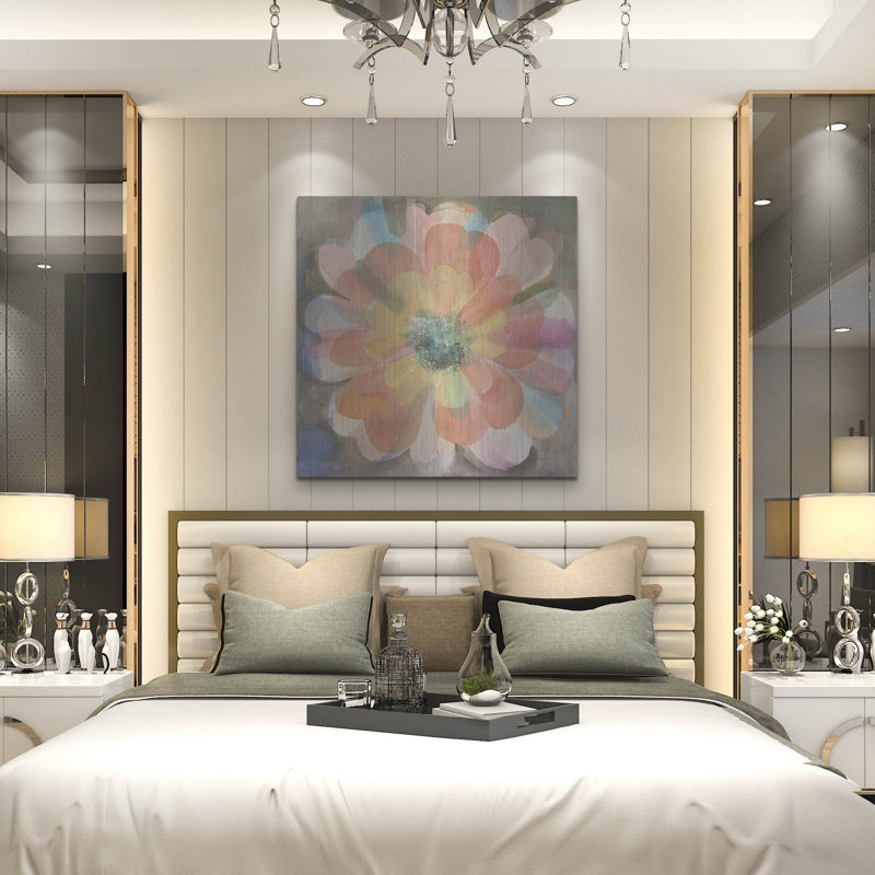 Art mural en métal «Kaleidoscope Flower» par Danhui Nai, Winston Porter, H 36 po x l 36 po