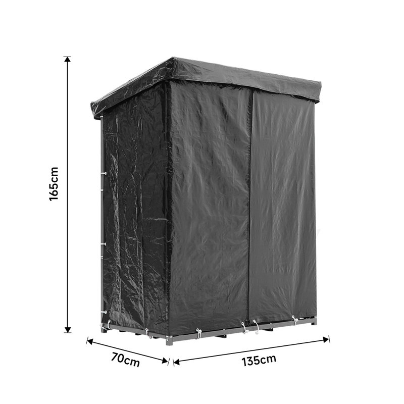 Bricia 135cm W x 70cm D Metal Log Store