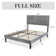 Hegg Linen Tufted Upholstered Platform Bed with Wood Slats Headboard Included