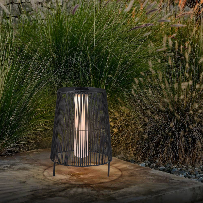 Freida Solar Powered Floor Lamp, Charcoal