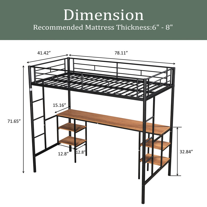 Lit mezzanine simple Chickerell, pour enfants