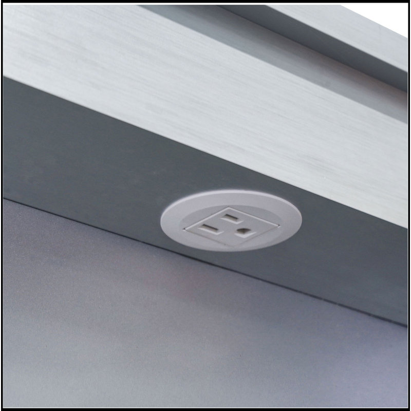 Versatile 32 X 24 In. Aluminum Dimmable Surface Mount Medicine Cabinet With Mirror, LED And Shelves