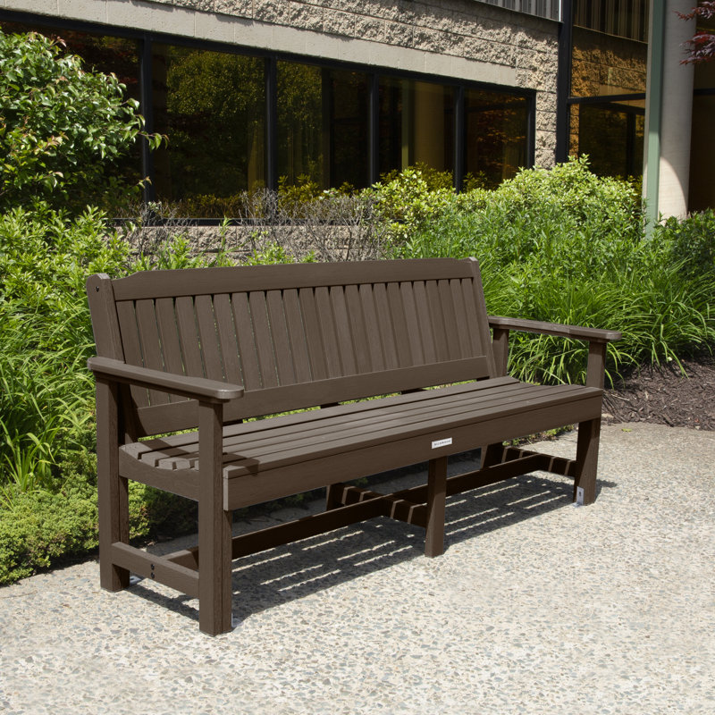 Banc de jardin en plastique Lunz, Gland de chêne vieilli