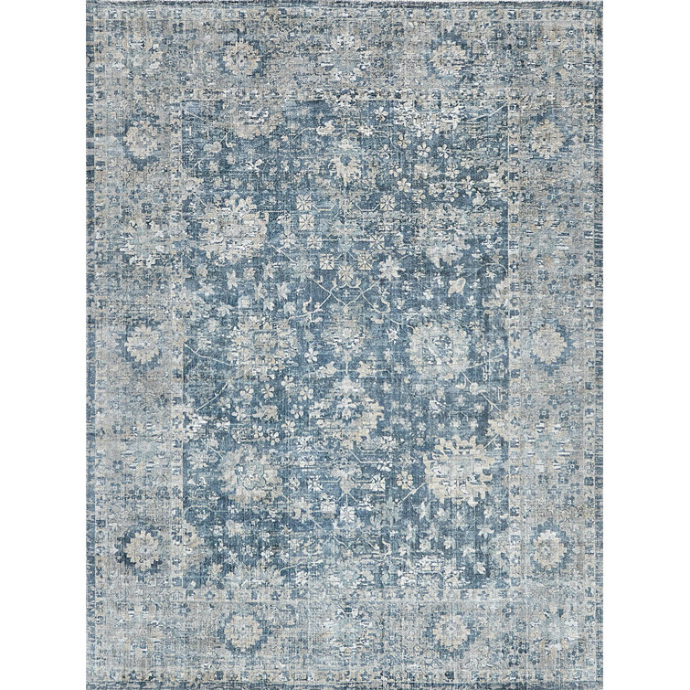 Exquisite Rugs Kensington Handmade Hand Loomed Wool/Bamboo Silk Navy Area Rug