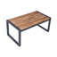Ensemble de meubles de patio 4 pièces pour balcon, véranda, jardin, jardin, cour, dessus de table en bois d'acacia, noir Morden et brun clair-130063730-130063732