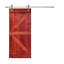 Porte de grange peinte à panneaux en bois et métal avec ensemble de quincaillerie d’installation-50567956-50567955