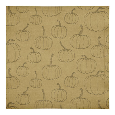 Serviette en coton citrouille 10 po