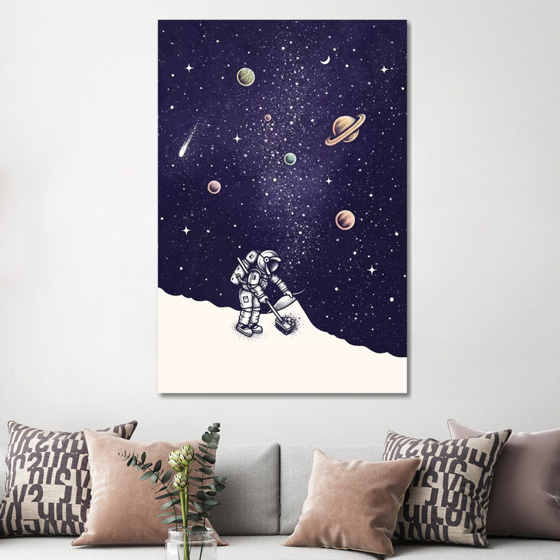 Space Dust Color by Enkel Dika - Wrapped Canvas Print, 152.5 cm H x 101.5 cm W