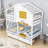 Playhouse-Inspired Twin Over Twin Bunk Bed With Drawers-1015857342