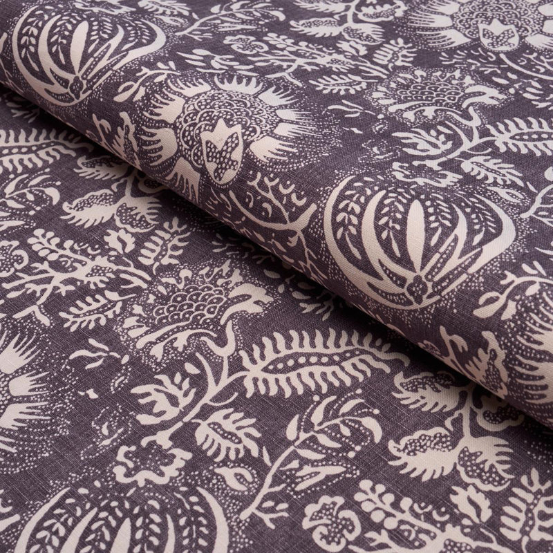 Pomegranate Print Fabric, Aubergine