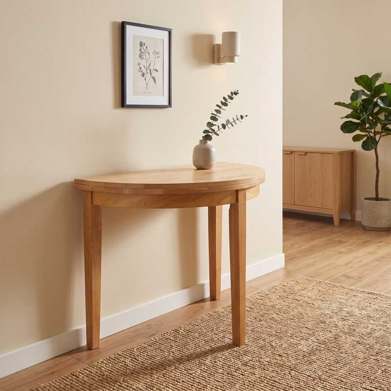 Bowerbank Extendable Round Solid Wood Dining Table