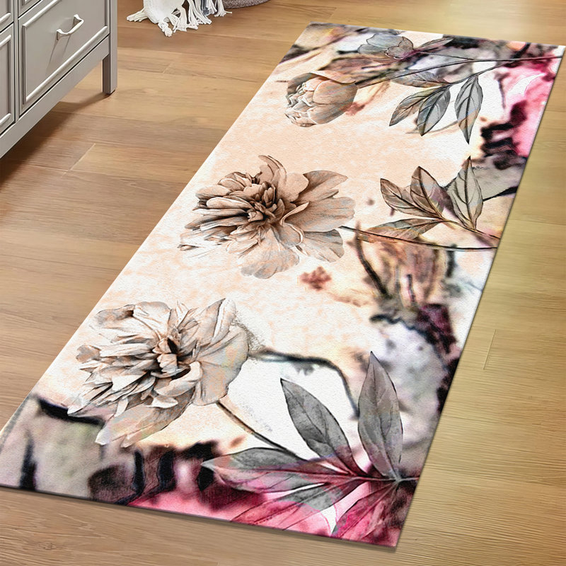 Beautiful High-Quality Soft Pile Rug with Intricate Floral and Leaf Pattern for Elegance in Any Room, Rectangle 5'11" x 9'2"