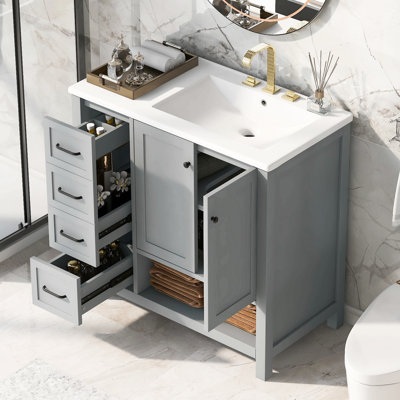 Freestanding Standard With Ceramic Top