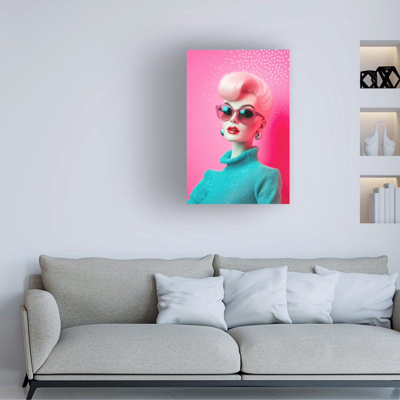 Treechild Oh Barbie No 2, art sur toile, H 32 po x l 22 po x P 2 po