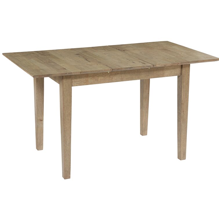 Arron 54" Butterfly Leaf Rubberwood Solid Wood Dining Table