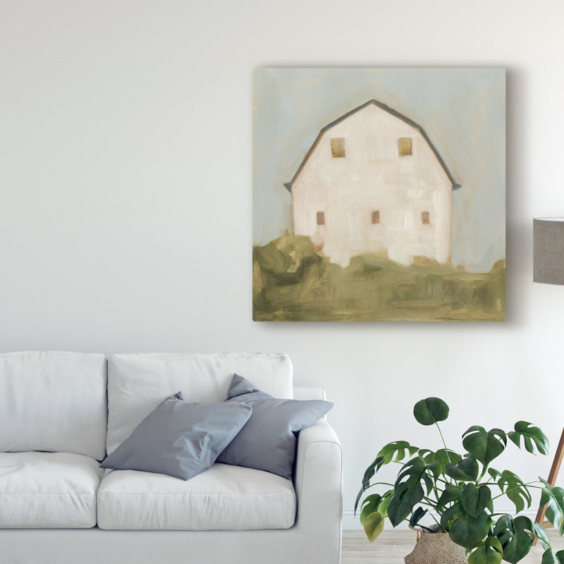 « serene grange iii », peinture sur toile tendue, H 24 po x l 24 po x P 2 po