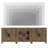 Eaton 3-Piece Modular Sideboard With Glass & Wood Doors, Farmhouse Storage Cabinet With Drawers, Console For Dining Room, Living Room, Or Hallway, Brown-1188066025