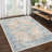 Extra 10x13 Living Room Area Rug Distressed Washable Rug Vintage Floor Carpet Non Slip Backing Foldable Accent Rug for Home Office Light Orange-37389260-37389270