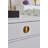 White Bedside Table with 2 Drawers