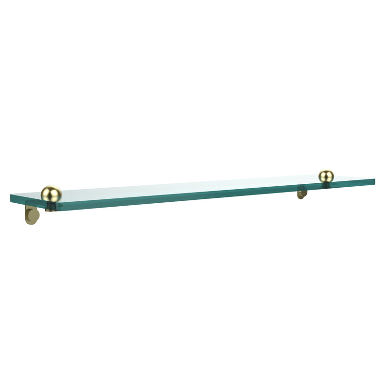 Gober Bracket Shelf, 22", Satin Brass