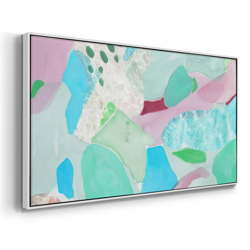 Papier piscine II - galerie encadrée - prêt à être accroché, H 17 po x l 33 po, Blanc
