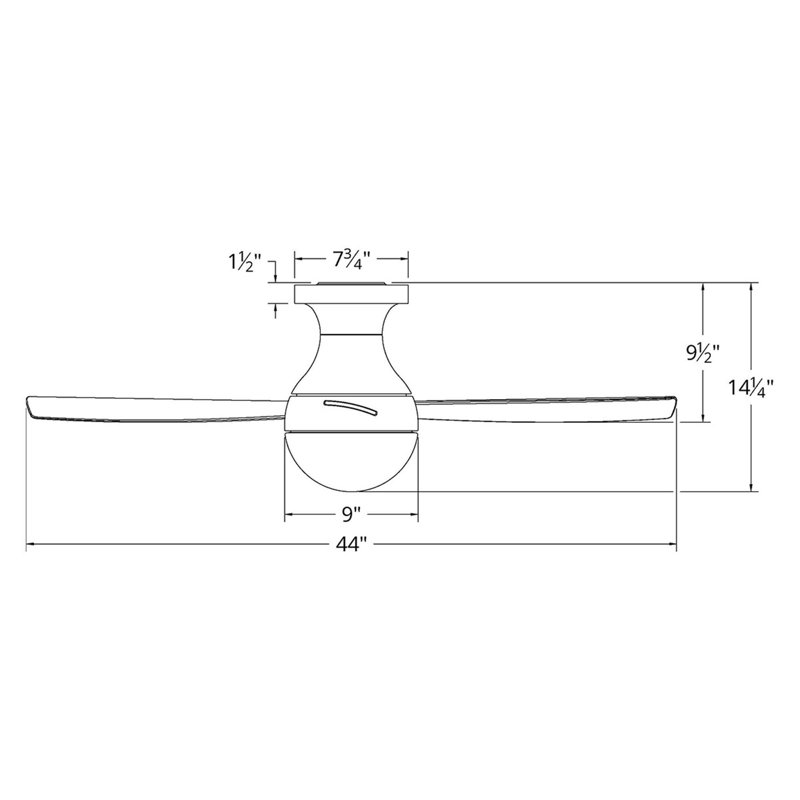 44" Flush Mount Outdoor/Indoor Smart Ceiling Fan with Remote Control, Works With Google Assistant, Amazon Alexa and IOS/Android Mobile APP