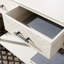 Console élégante de 47,3 po Chupp - Plateau en bois massif avec tiroirs de rangement, pieds tournés et tablette de présentation-1596005764
