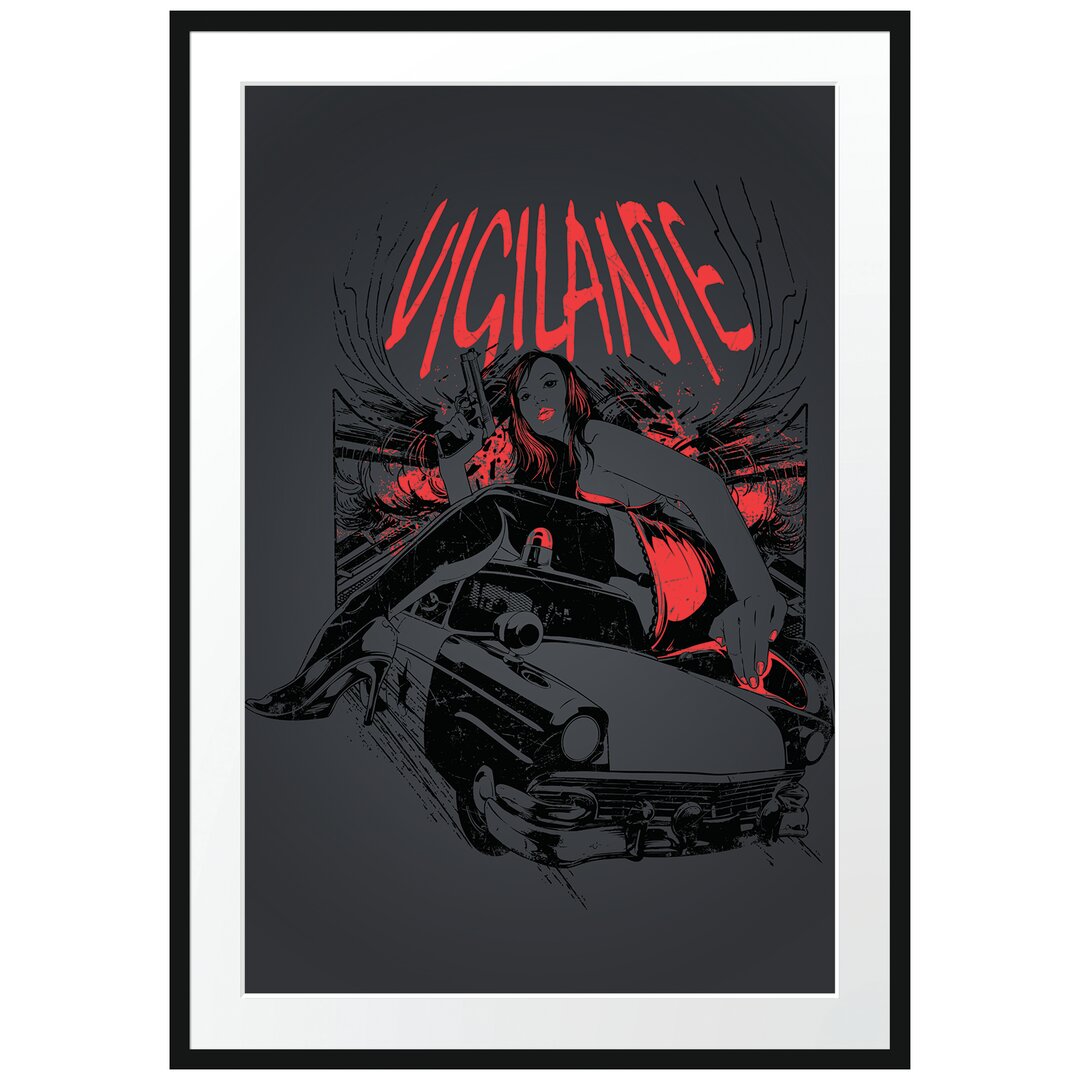 Gerahmtes Poster Vigilante Black