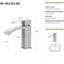 Robinet de salle de bain 6,56 "- Conduites d'alimentation en eau approuvées, largeur de paquet de 7,09", profondeur élevée de 6,24 ", hauteur, pour lavabo-125834678