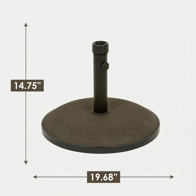 Base de parasol circulaire d'une capacité de 55 livres., Gris