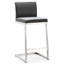 Upholstered Counter Stool with Metal Frame-298473899