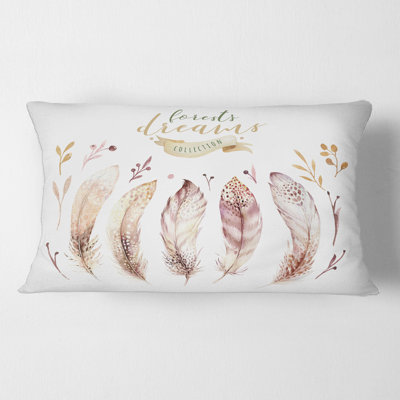 Vibrant Feathers In Ethnic Boho Style - Bohemian & Eclectic Printed Pillow
