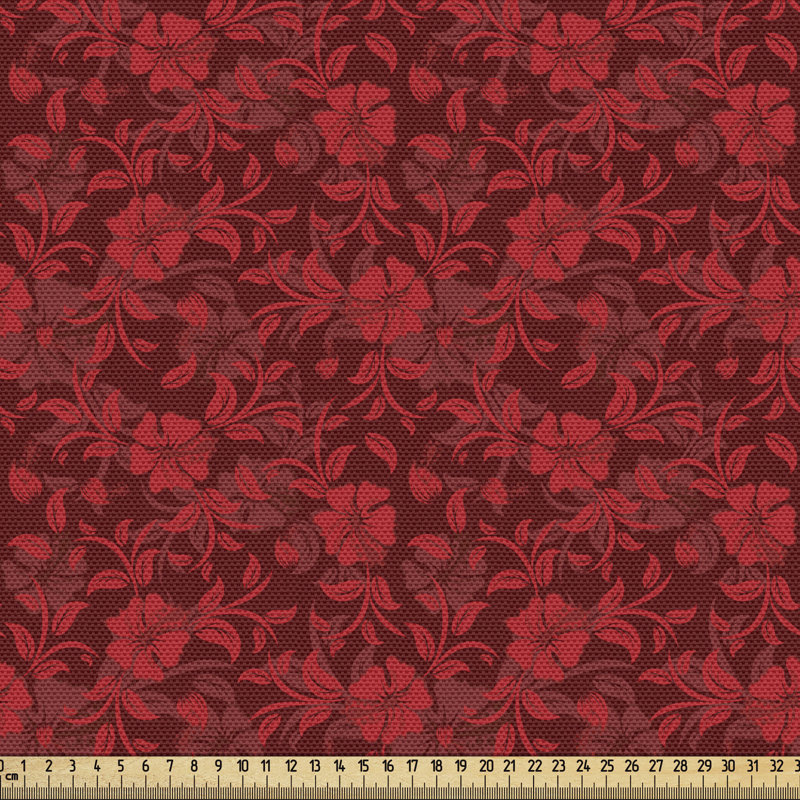 Fab_30689_Ambesonne tissu de fleurs, l 58 po x L 72 po