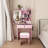 Makeup Vanity Desk with Mirror and Lights - Small Vanity Table with Power Outlet, USB Ports, 2 Drawers & Padded Stool for Bedroom-1647685848