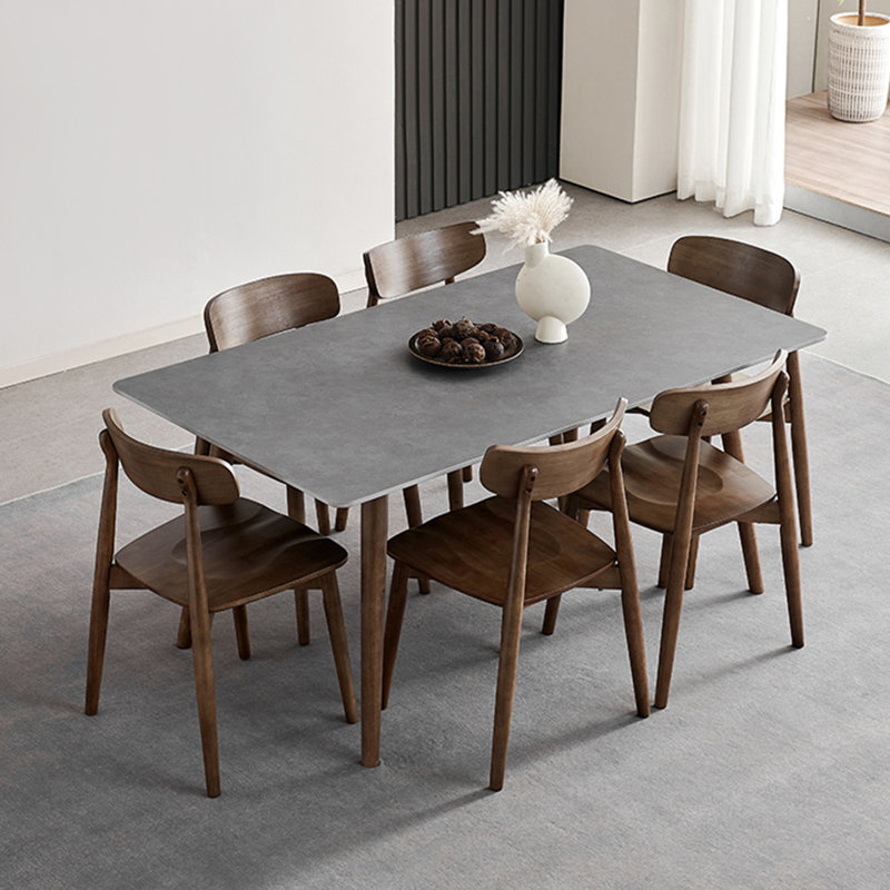 Nordic high-end simple dining table set, 29.5"H x 78.7"L x 35.4"W