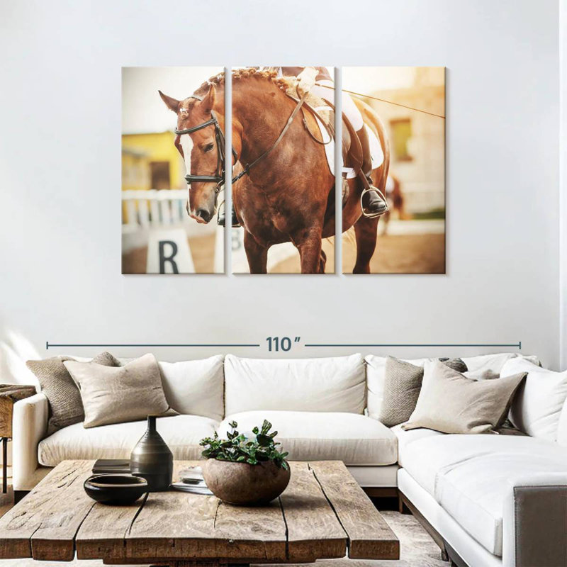 Cheval châtaignier Sireci, H 48 po x l 74 po
