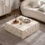 Table basse Canapé rétro en fausse pierre Tables basses pré-modernes Table basse beige pour salon Bureau